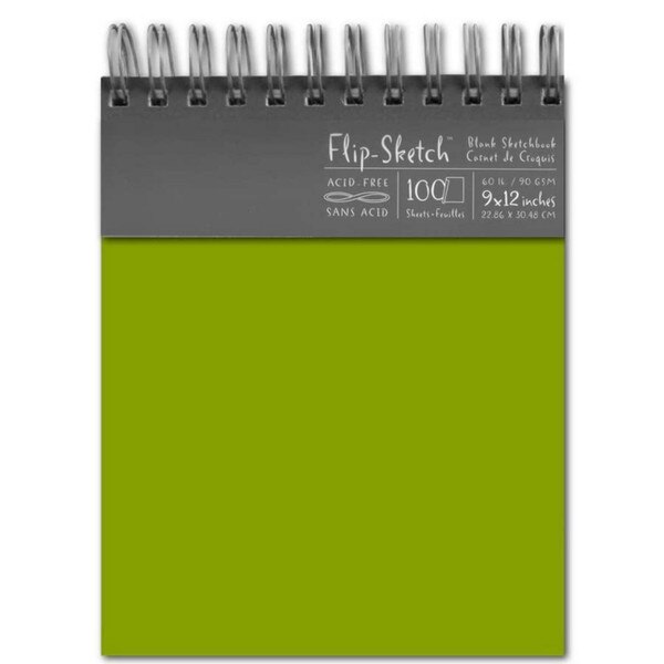 Green top spiral bound Sketchbook